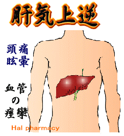 肝気上逆（血管の痙攣）