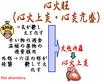 心火旺（心火上炎・心炎亢盛）（ストレス）